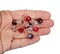 Fire-Polished Bead Charms, 10 pieces Valentines Day Mix, 8mm Faceted Dangles, Adorabilities